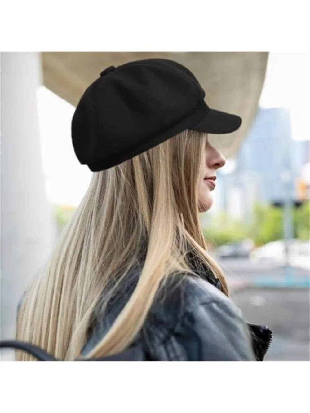 Women's Wool Newsboy Hat Cabbie Hat Beret Paperboy Tweed Baker Boy Cap